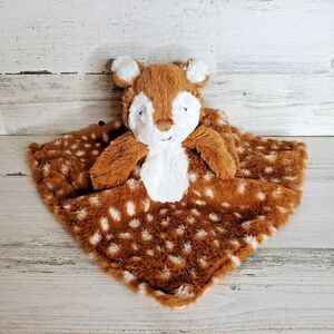 Mary Meyer Amber Fawn Character Blanket Plush Lovey Security Blanket 12" x 12"